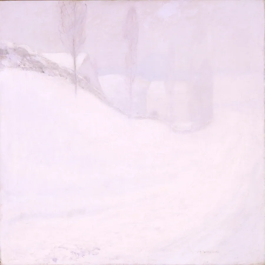 Round Hill Road by John Henry Twachtman, born Cincinnati, OH 1853-died Gloucester, MA 1902