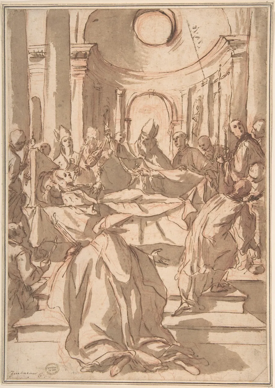 A Death Scene by Anonymous, Spanish, 17th century
