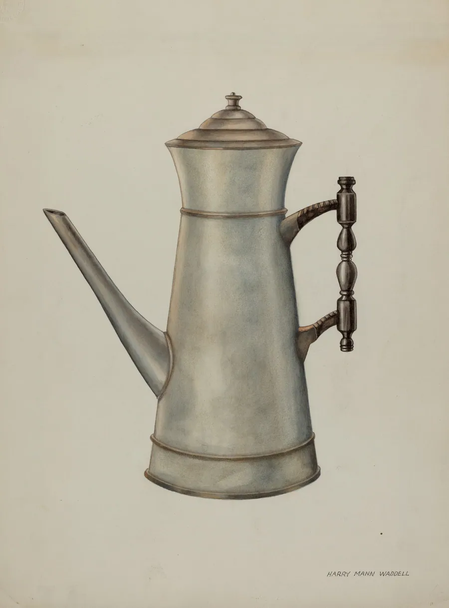 Pewter Coffee Pot by Harry Mann Waddell