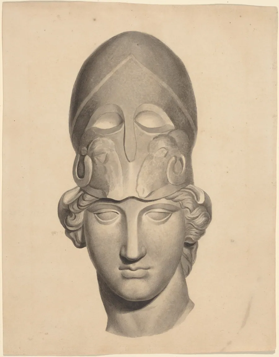 Antique Head with a Helmet by John Flaxman