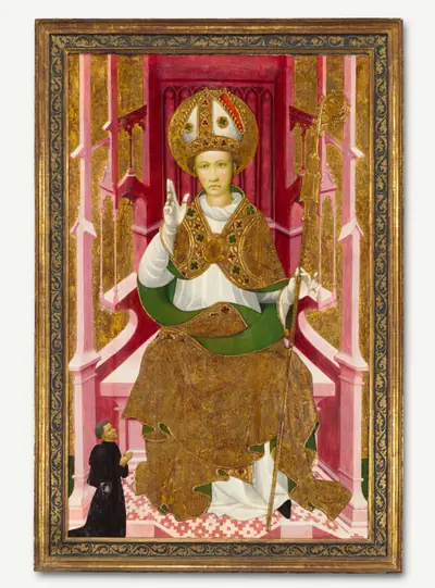 A Bishop Saint with a Donor (Saint Louis of Toulouse?)