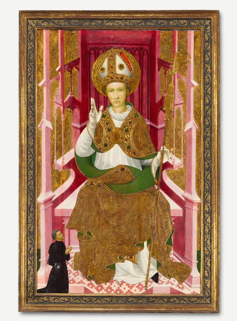 A Bishop Saint with a Donor (Saint Louis of Toulouse?)
