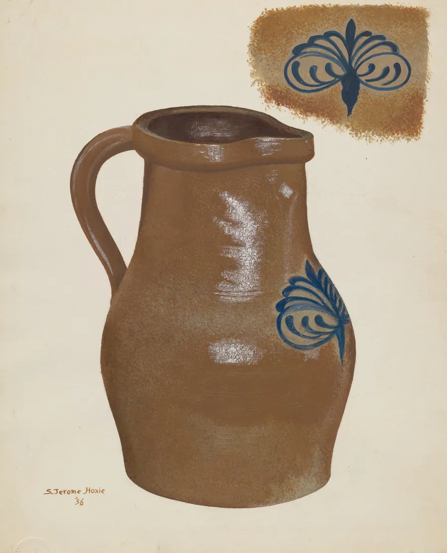 Stoneware Pitcher by Jerome Hoxie