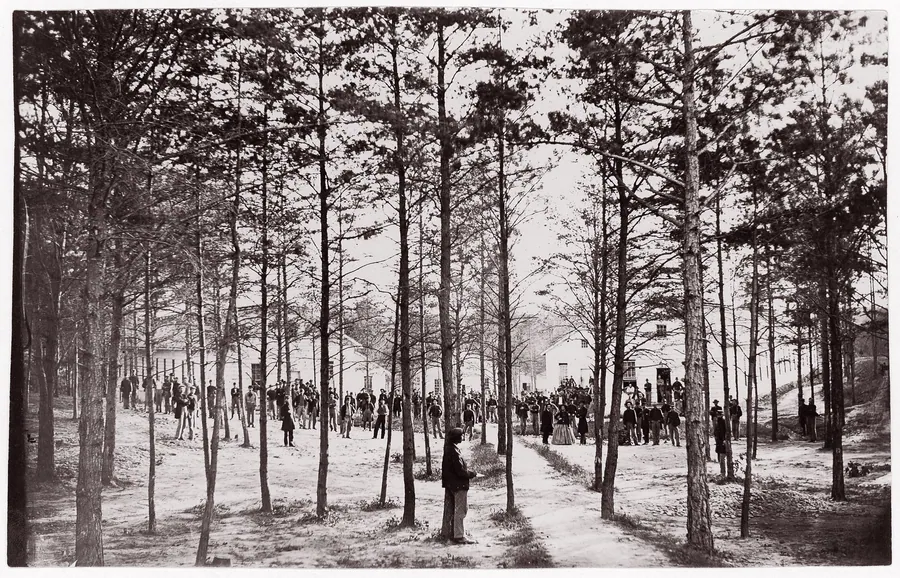 [Convalescent Camp near Alexandria, Virginia] by Mathew B. Brady