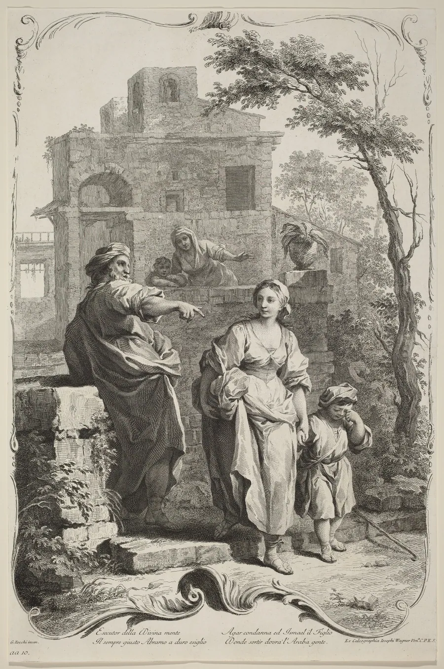 Abraham Dismissing Hagar by Joseph Wagner