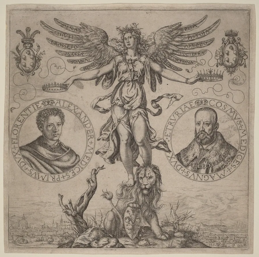 Alexander de Medicis and Cosmo de Medicis by Martino Rota