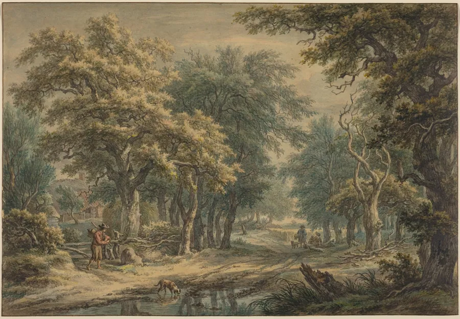 At Donderen, in the Woods of Drenthe by Egbert van Drielst