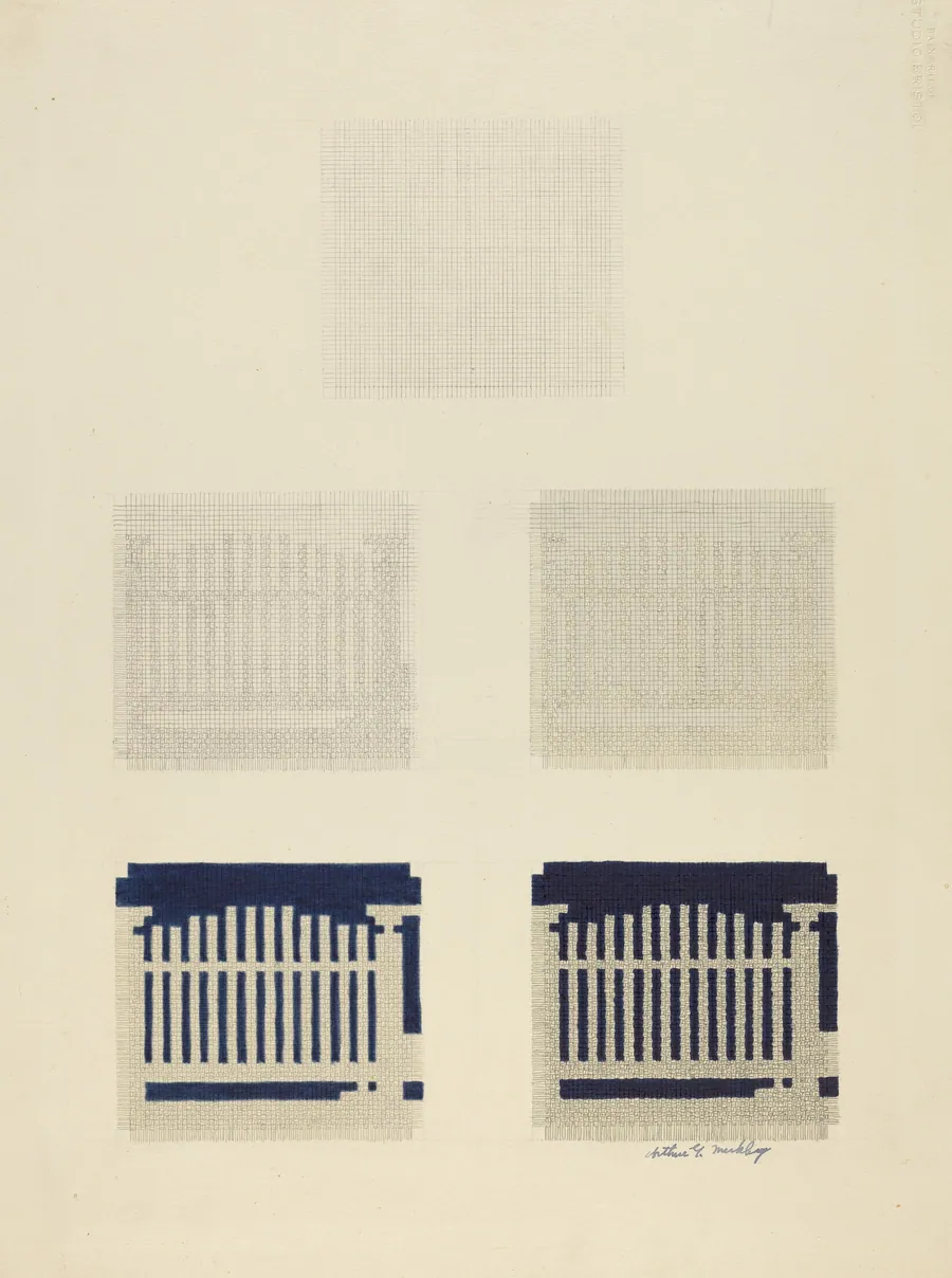 Chart of Coverlet Thread Construction by Arthur G. Merkley
