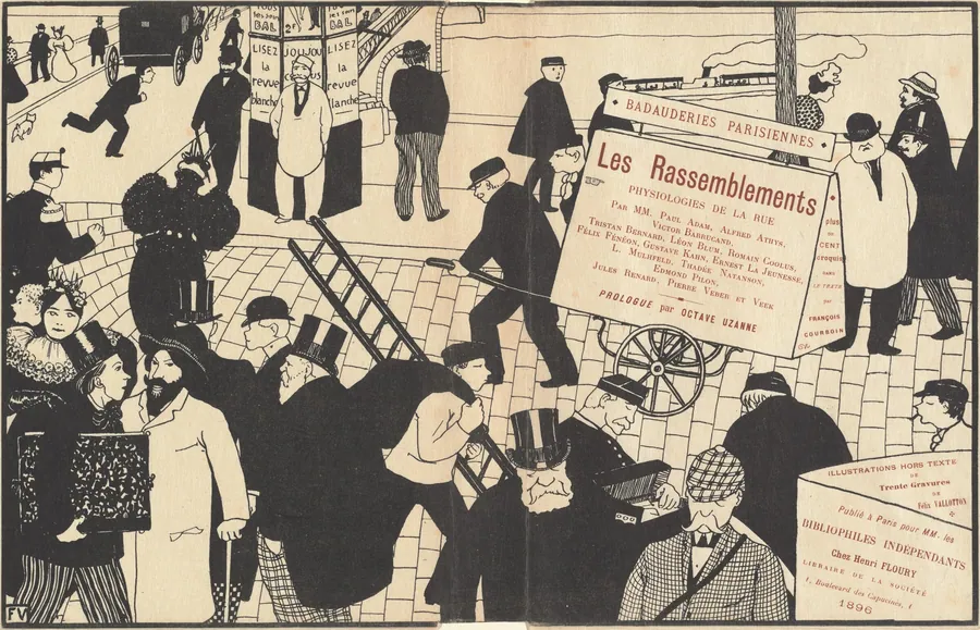 Book jacket for "Les Rassemblements" by Félix Vallotton