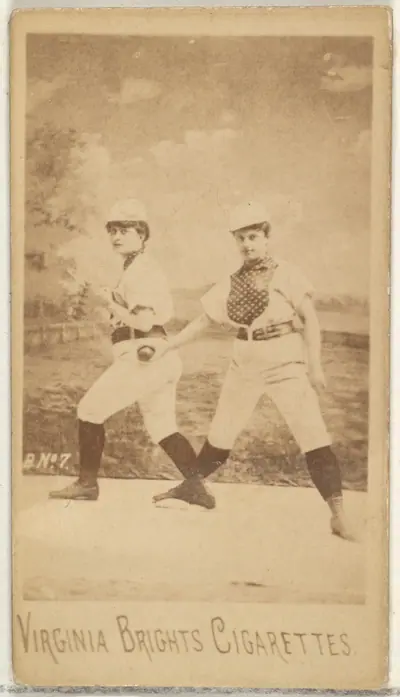 Card 7, from the Girl Baseball Players series (N48, Type 1) for Virginia Brights Cigarettes