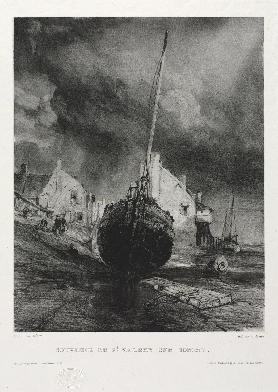 Six Marines: Souvenir Saint Valéry-sur-Somme by Eugène Isabey