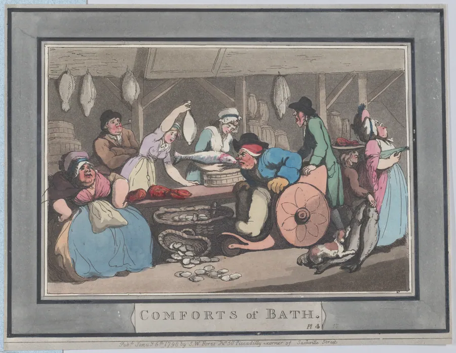 Comforts of Bath, Plate 4 by S. W. Fores