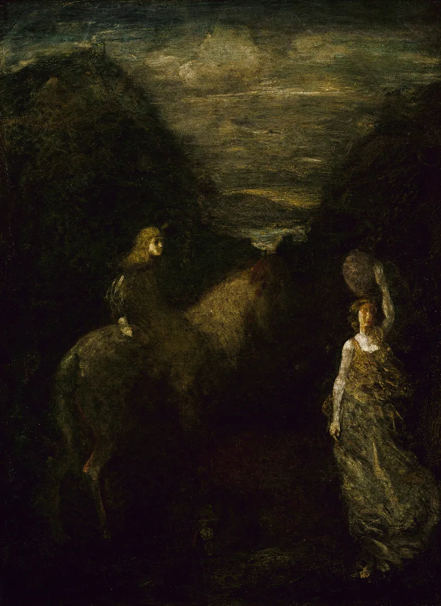 King Cophetua and the Beggar Maid by Albert Pinkham Ryder, born New Bedford, MA 1847-died New York City 1917