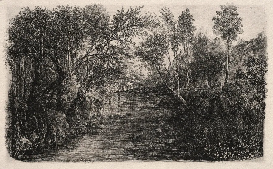 The Stream by Rodolphe Bresdin