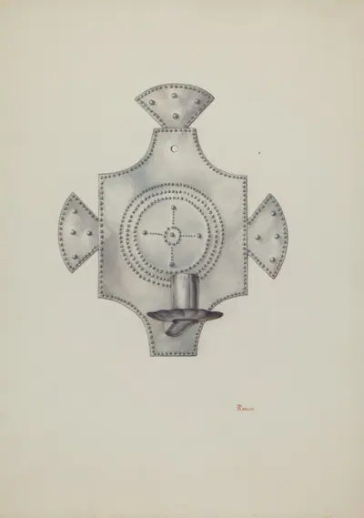 Candleholder (Candelero) Cut Tin