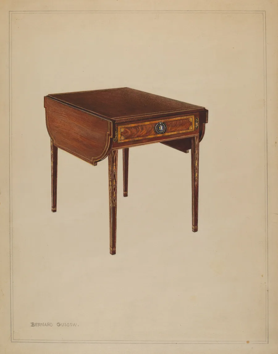 Drop-leaf Table by Bernard Gussow