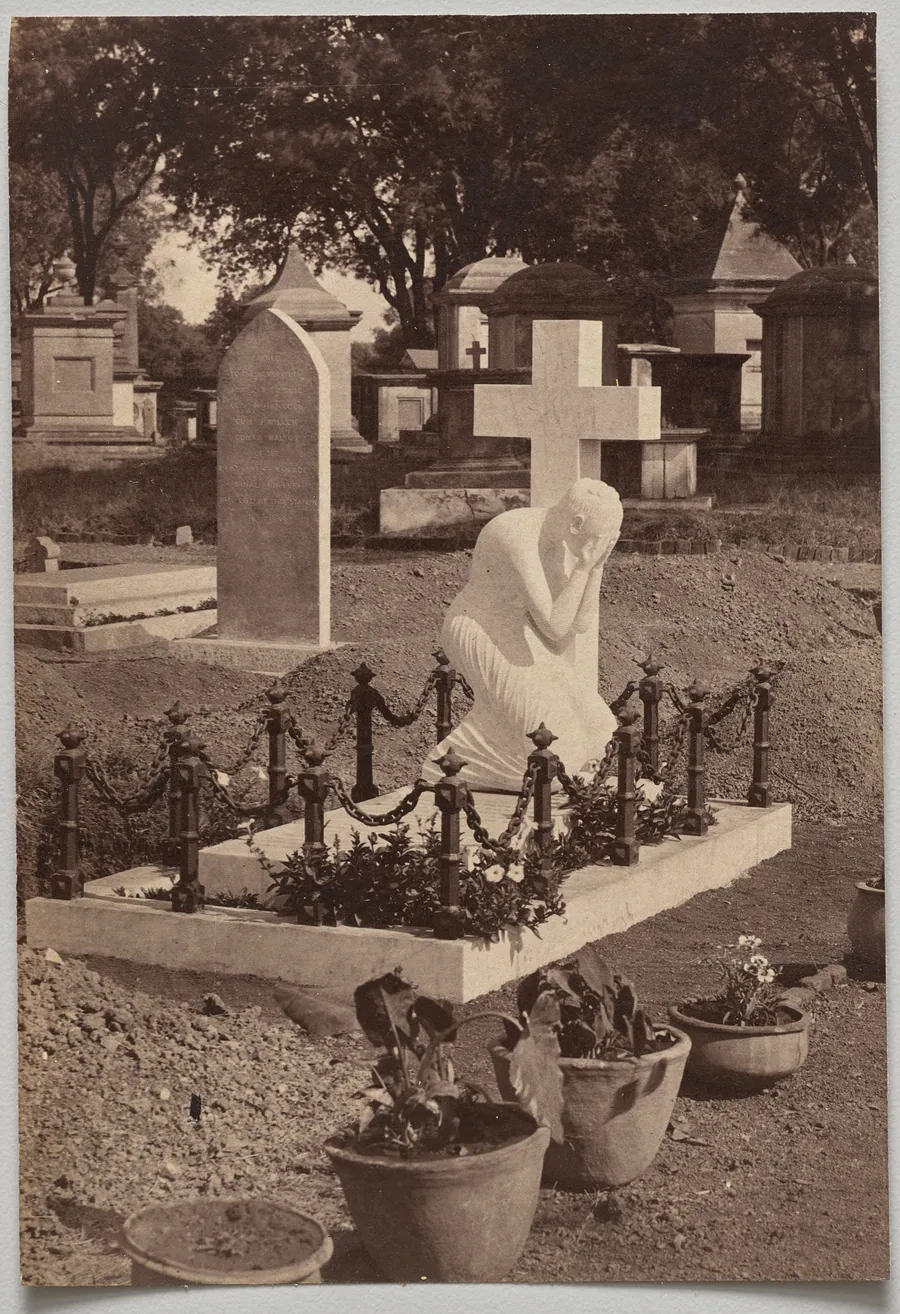 Grave of Dr. Falwasser, Neemuch (recto, left) by Raja Deen Dayal