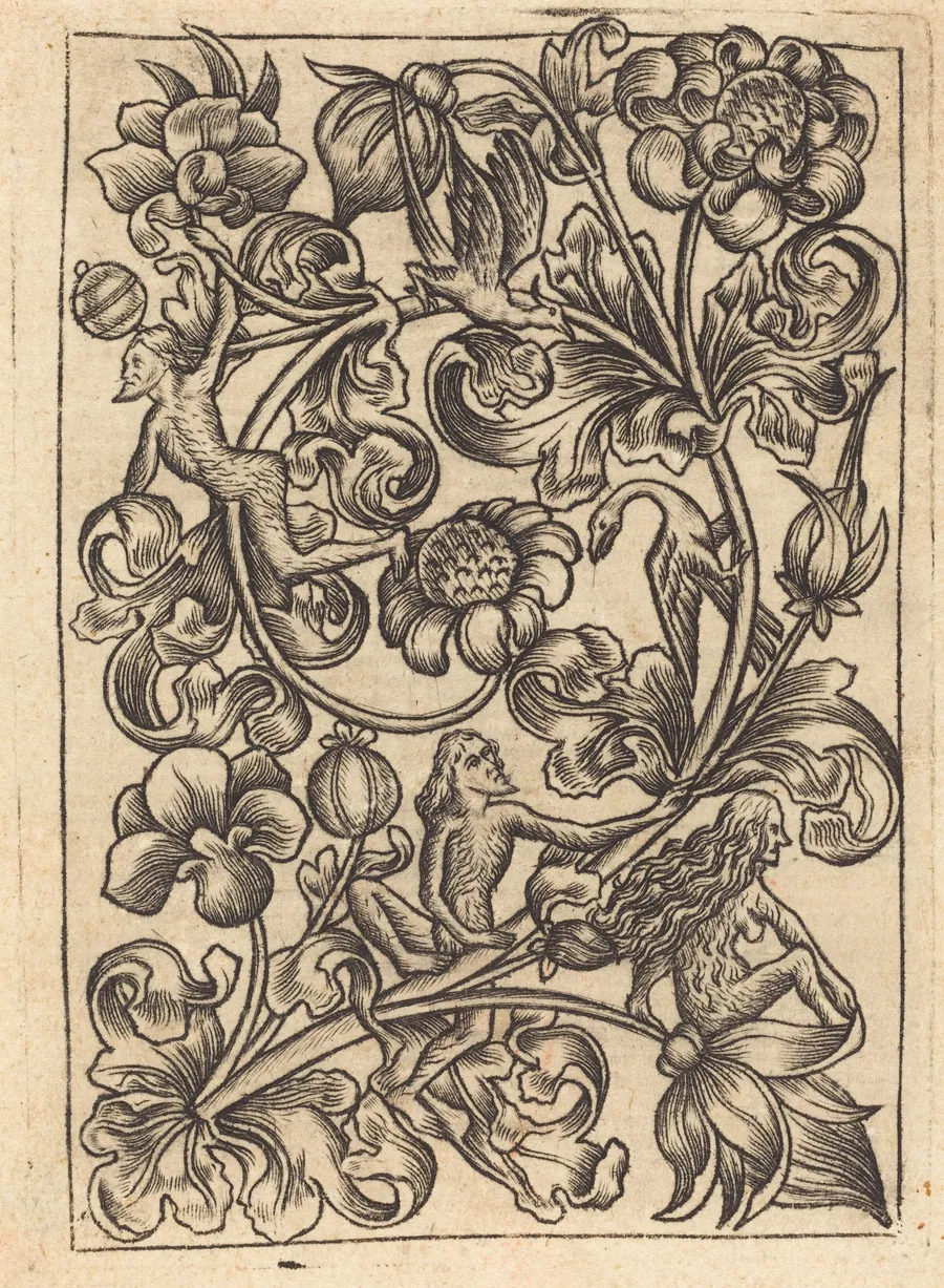 Ornament with Wild Folk by German 15th Century