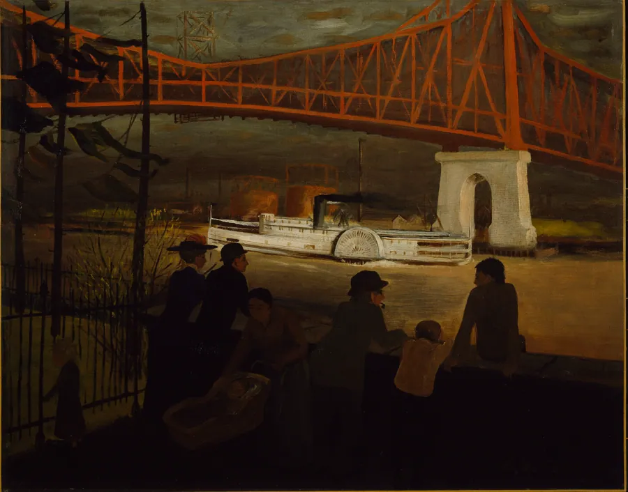 Queensboro Bridge, East River by Glenn O. Coleman, American, b. Springfield, Ohio, 1887–1932