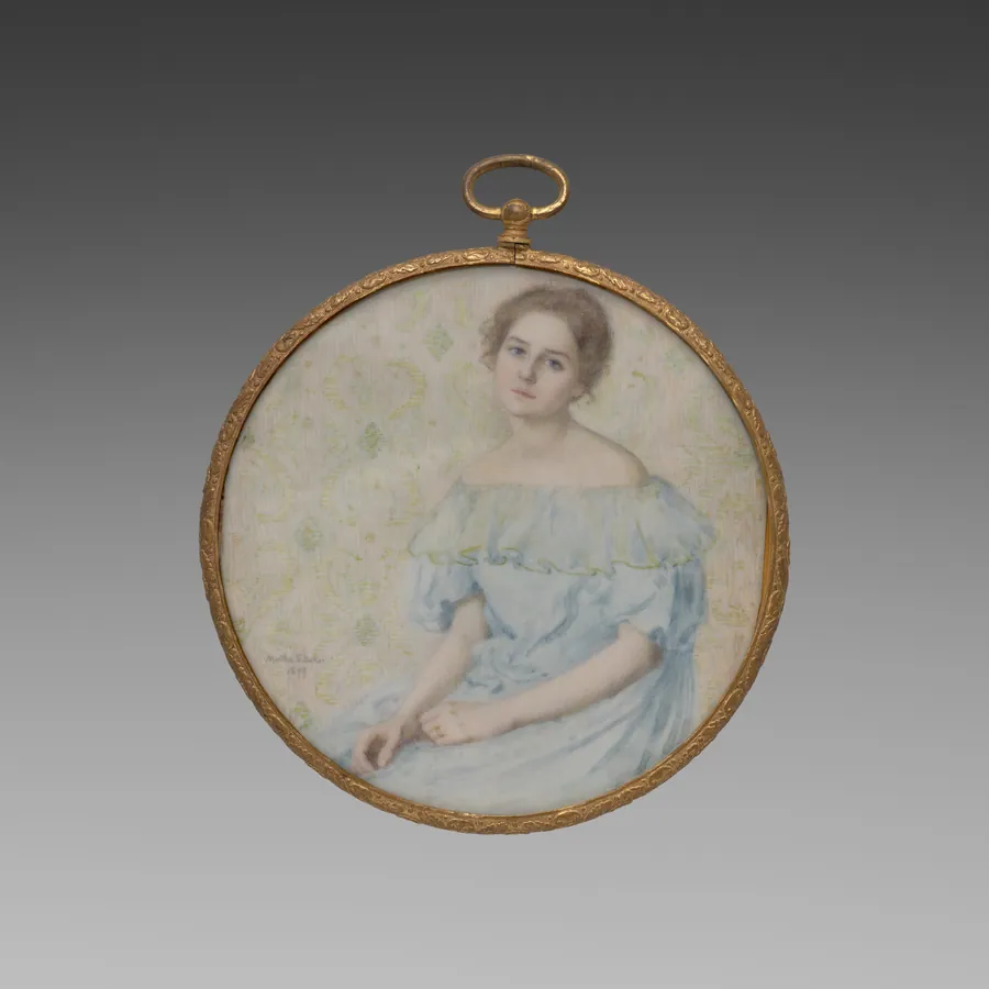 The Blue Gown (Portrait of Ethel Coe) by Martha S. Baker