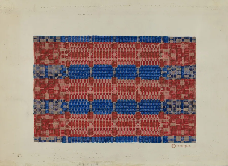 Handwoven Coverlet by Cornelius Christoffels