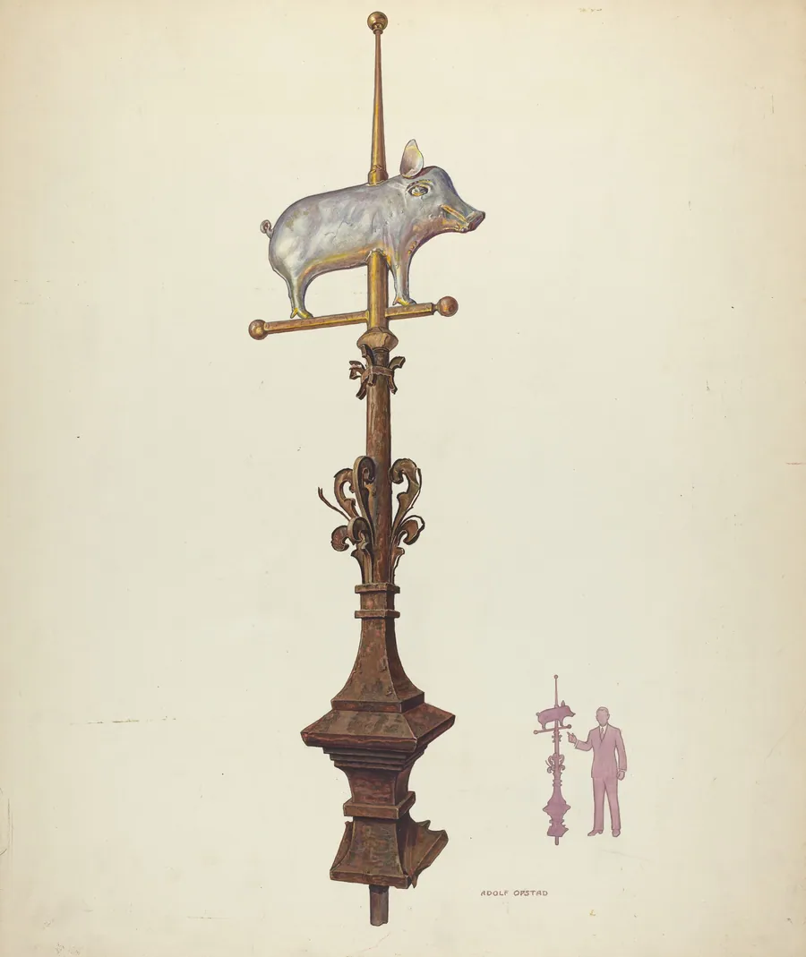 Weather Vane Finial by Adolph Opstad