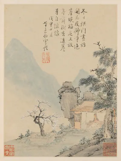 Album of Seasonal Landscapes, Leaf H (previous leaf 8)