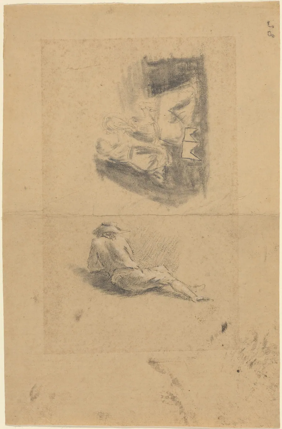 Reclining Man; Two Women by John Flaxman