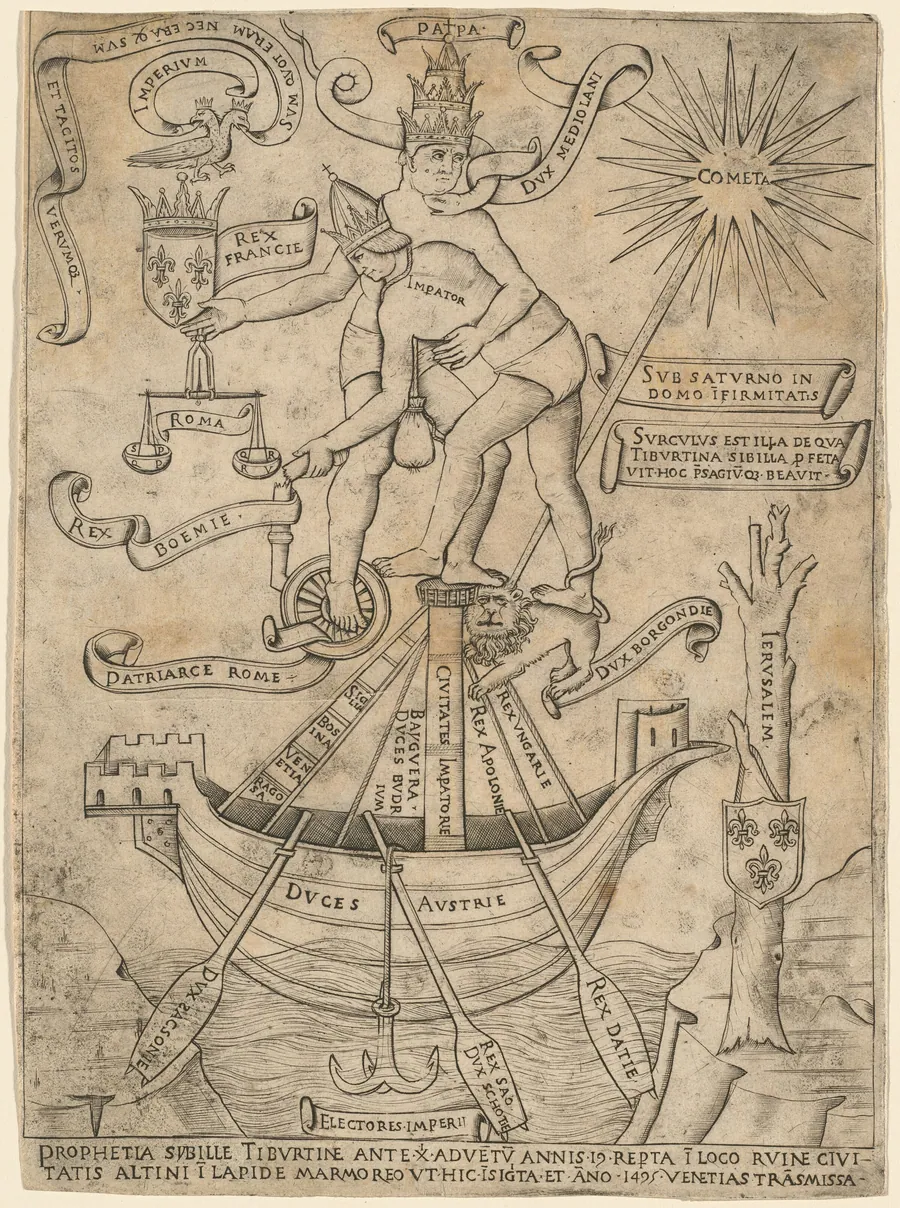 Allegory of the Emperor and the Pope by Italian 15th Century