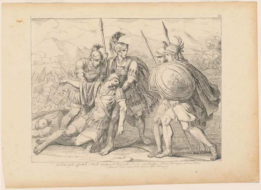 The Death of Lausus by Bartolomeo Pinelli