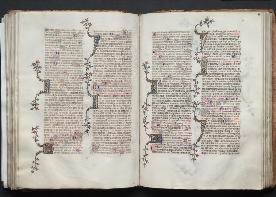 The Gotha Missal:  Fol. 80v, Text by Master of the Boqueteaux