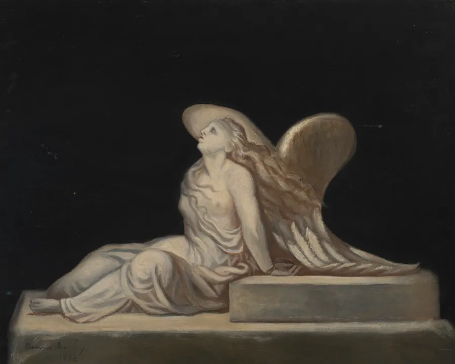 Untitled (Angel) by Annie Cauley, ca. 1850-died Springfield, MA ca. 1923