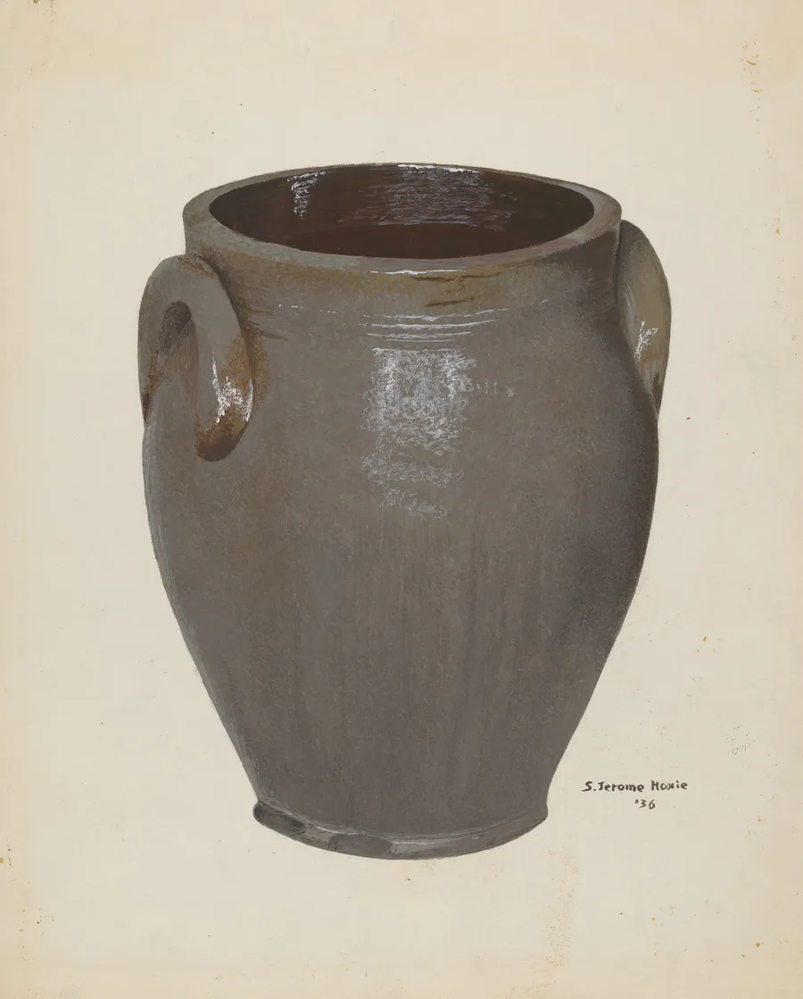 Stoneware Crock by Jerome Hoxie