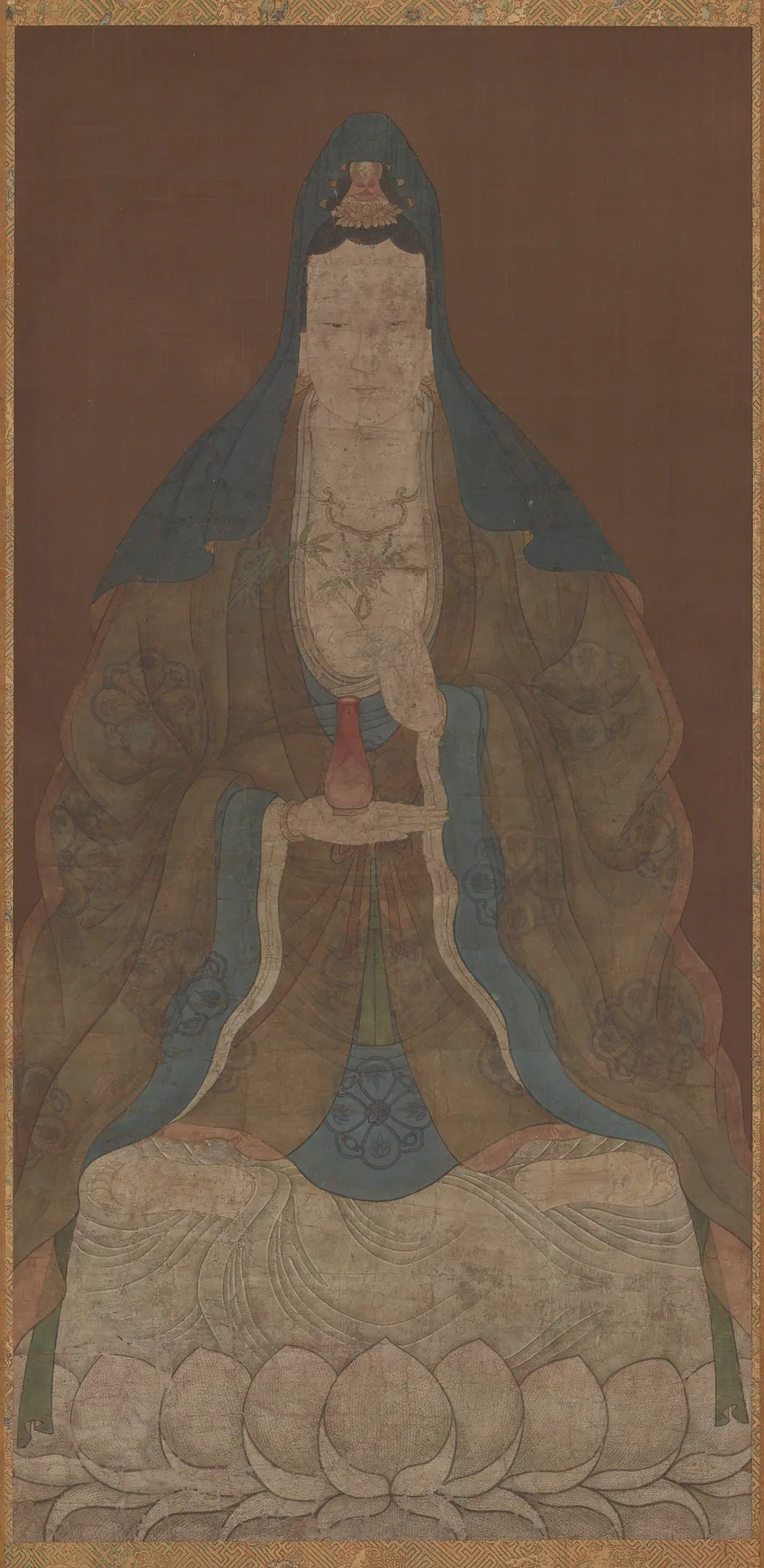Bodhisattva Avalokiteshvara (Guanyin) with vase and willow twig by Formerly attributed to Yan Liben (ca. 600-674)
