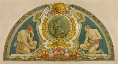 Mining (study for lunette, Old Senate Office Building)