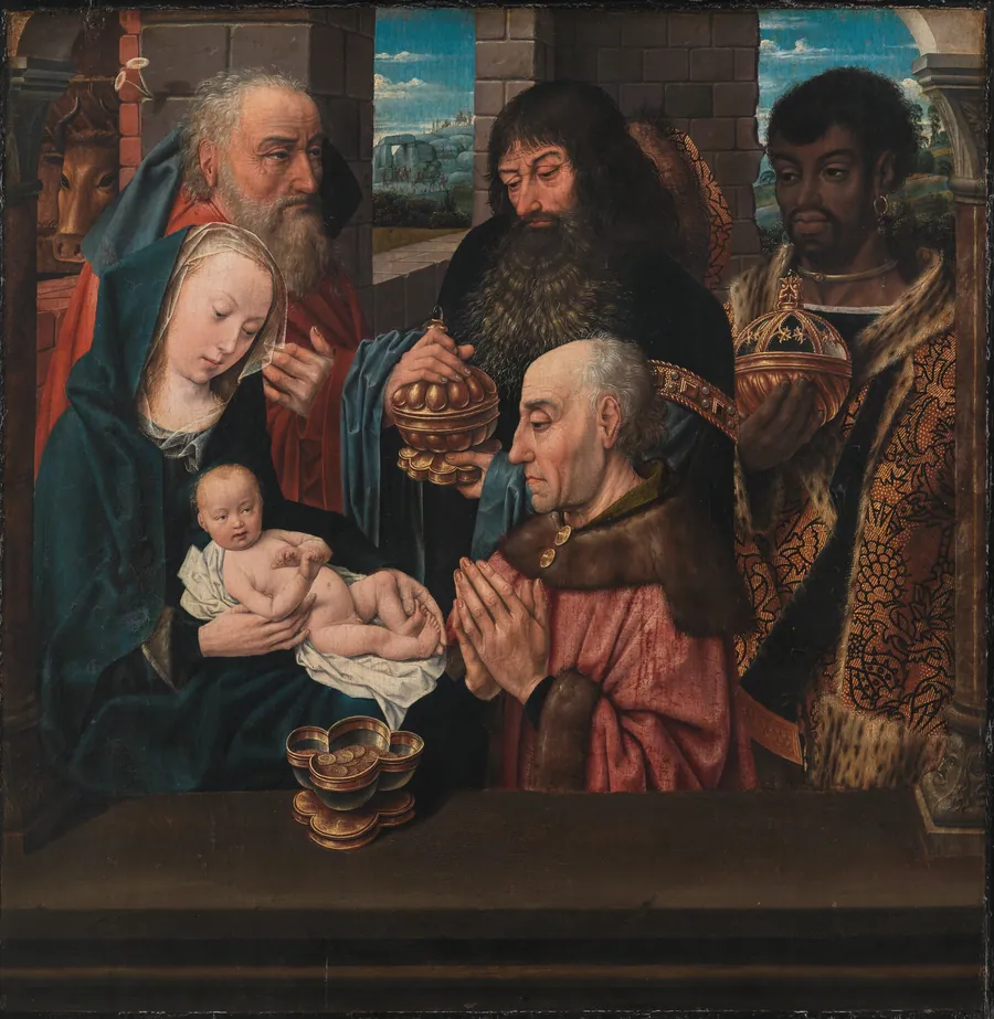 Kongernes tilbedelse by Hugo van der Goes (Værksted) Ca. 1440-1482