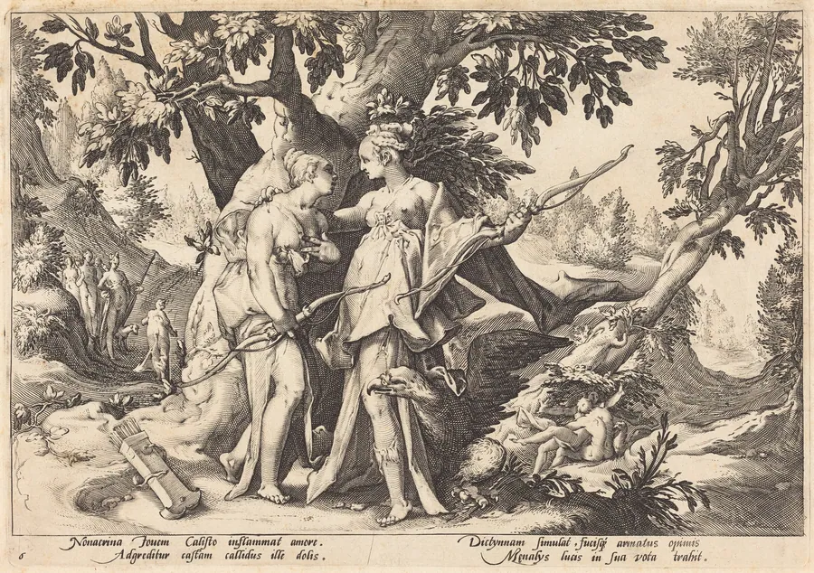 Jupiter in the Disguise of Diana Seduces Callisto by Robert de Baudous