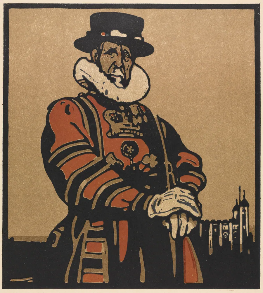 London Types: Beefeater by William Nicholson