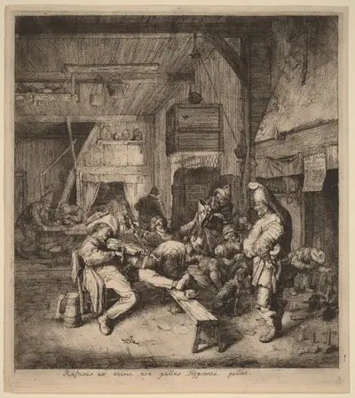 Violin Player Seated in a Tavern