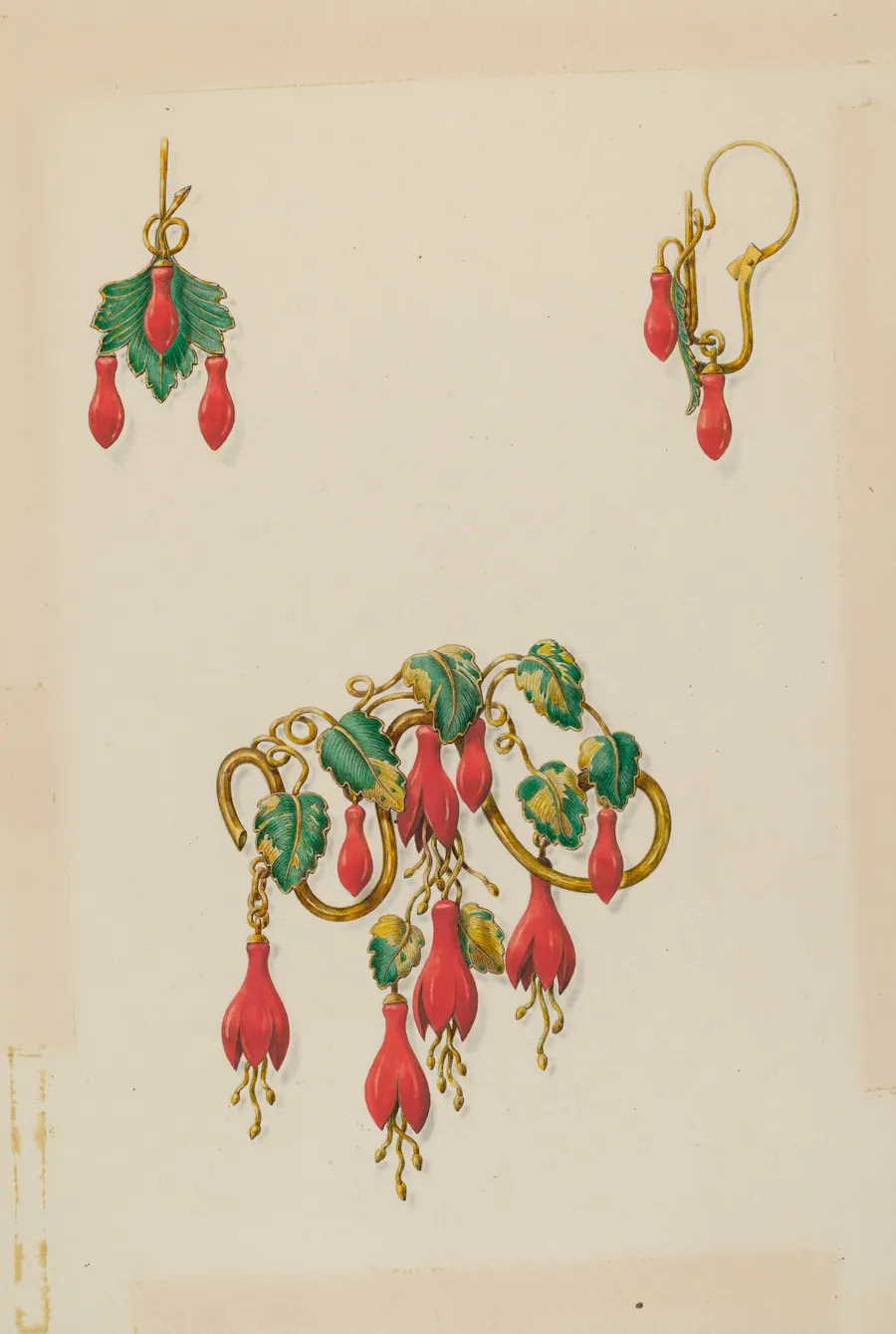 Brooch and Earrings by John H. Tercuzzi