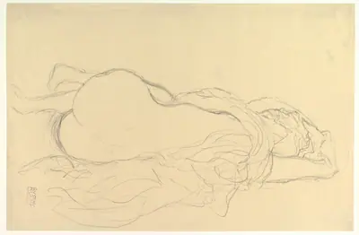 Reclining Nude with Drapery, Back View
