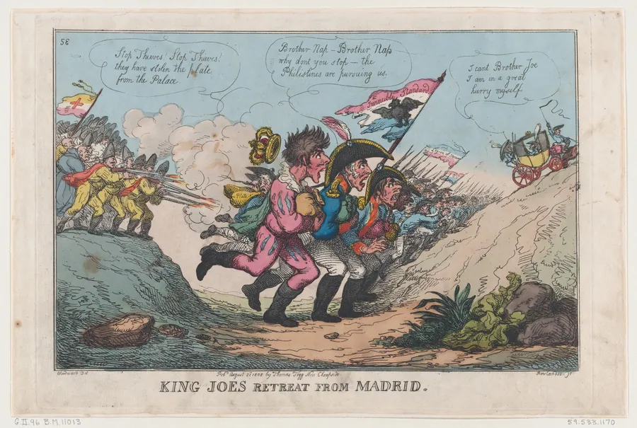 King Joe's Retreat From Madrid by Thomas Tegg