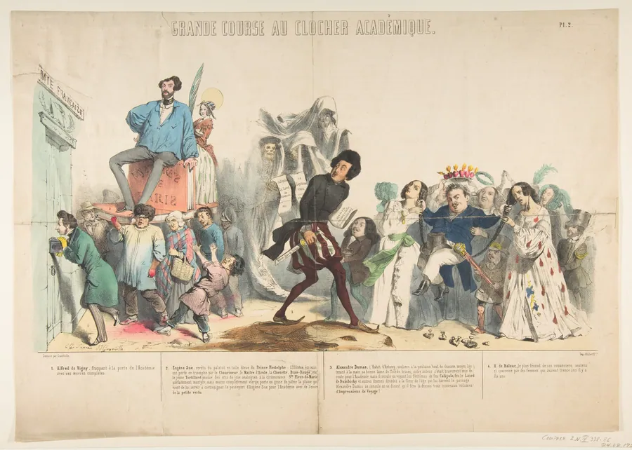 Grand Course au Clocher Académique, Pl. 2 by J. J. Grandville