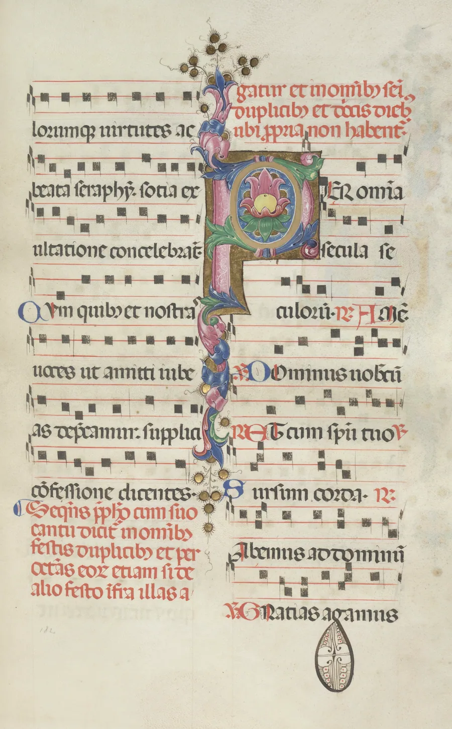 Missale: Fol. 184: Foliage by Giapeco Caporali
