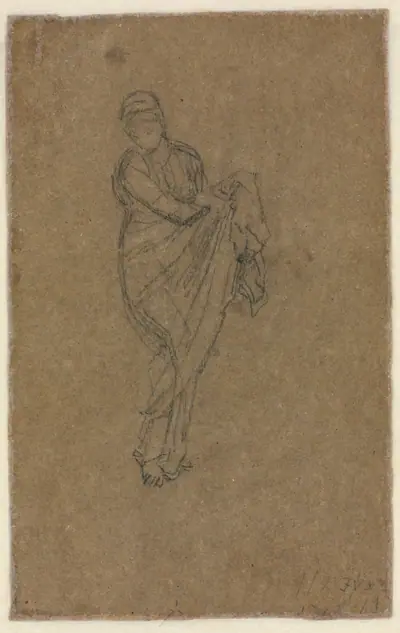 Standing Woman Holding Up Her Dress (verso)