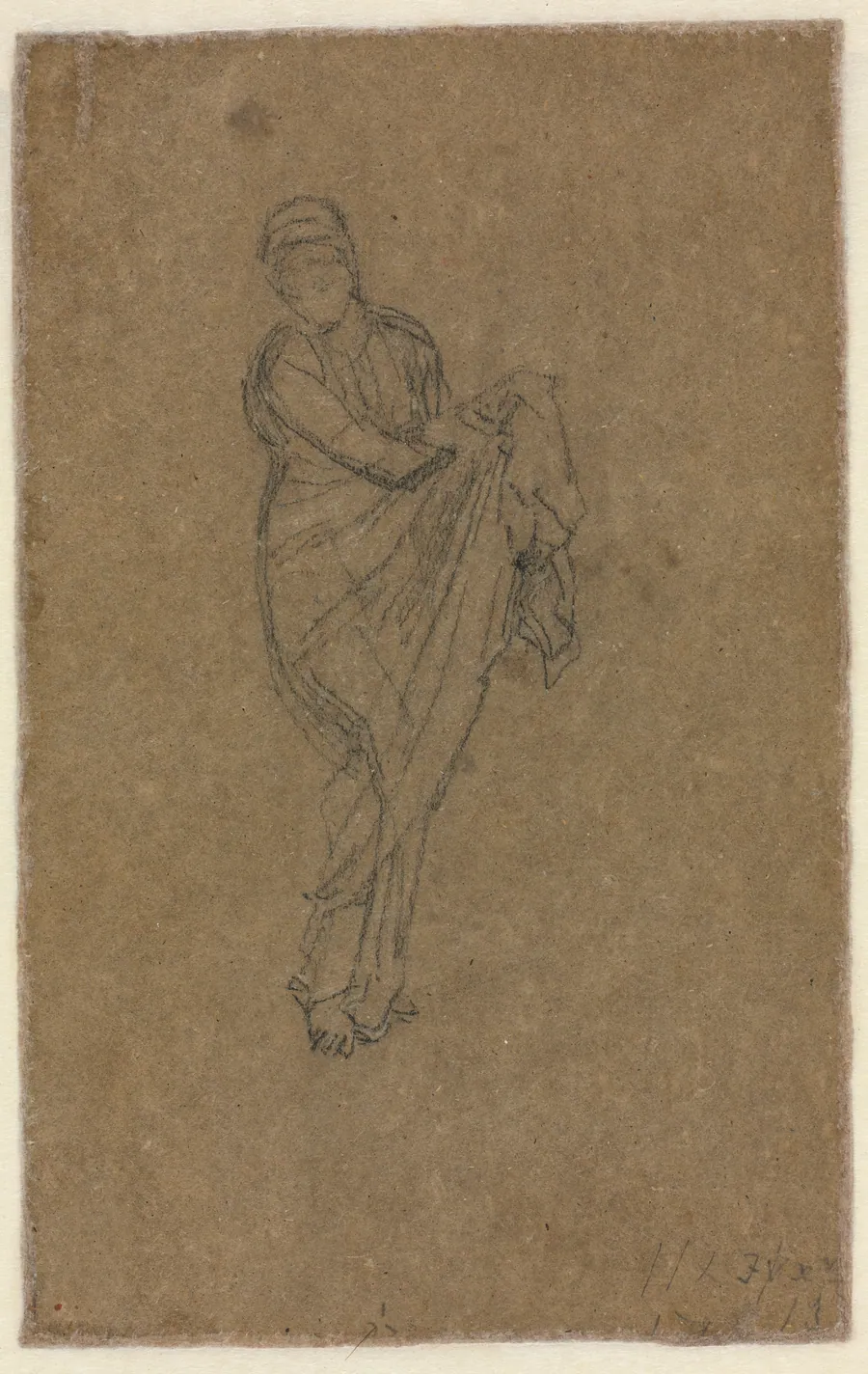 Standing Woman Holding Up Her Dress (verso) by James McNeill Whistler