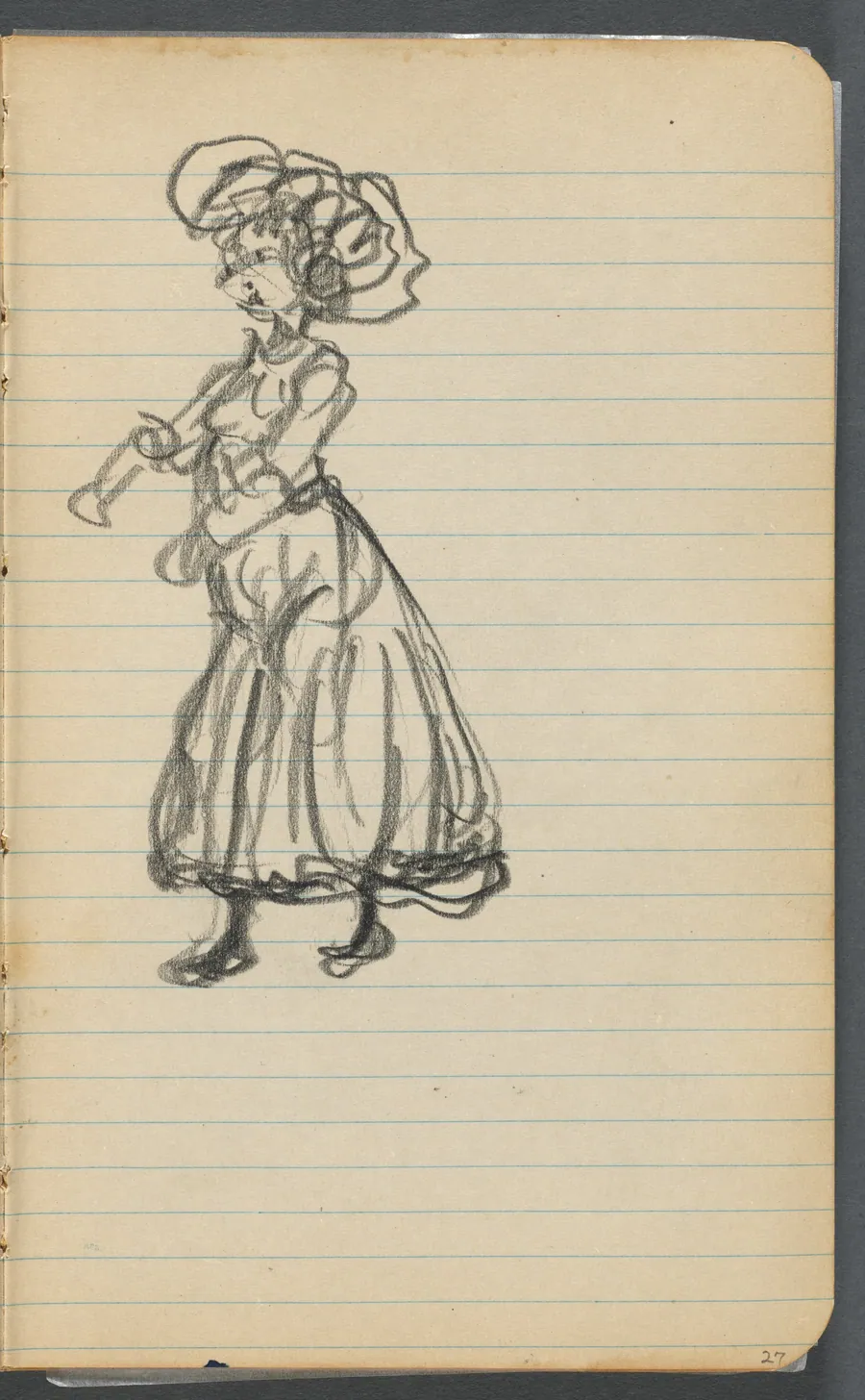 Sketchbook, page 027: Female Figure by Maurice Prendergast