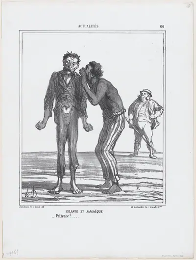 Ireland and Jamaica: Patience!, from 'News of the day,' published in "Le Charivari"