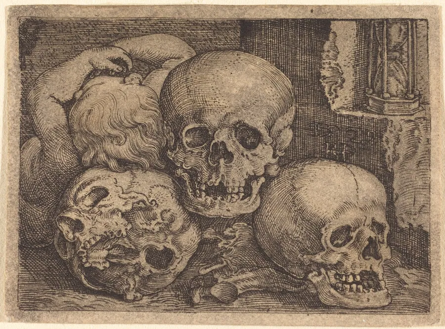 Child with Three Skulls by Barthel Beham