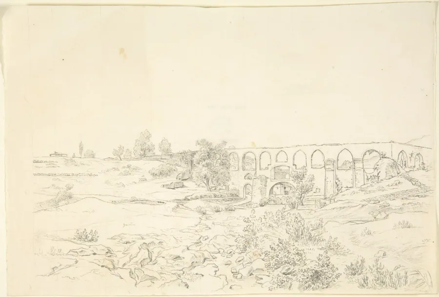 Landscape with Acquaduct near Smyrna by Franz von Hauslab the Younger